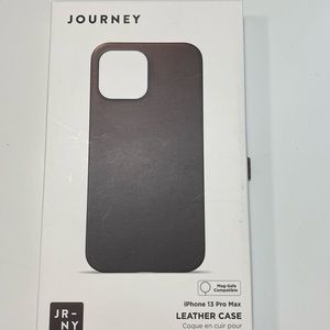 Journey iPhone, 13 Pro Max, brown leather case w/ Box. Gently used.